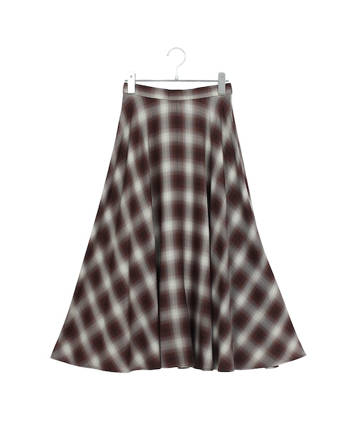 【セットアップ対応】オンブレーチェックスカート