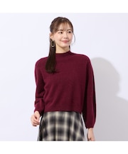 ラメ入りシャギープルオーバーニット