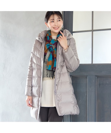 【3L/4Lサイズあり】軽量ソフトタフタダウンコート