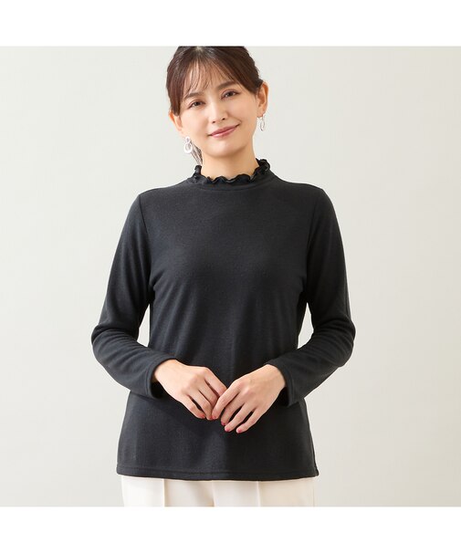 【洗える・日本製】フリル襟カットソー
