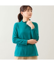 【洗える・日本製】フリル襟カットソー