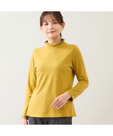 【洗える・日本製】フリル襟カットソー