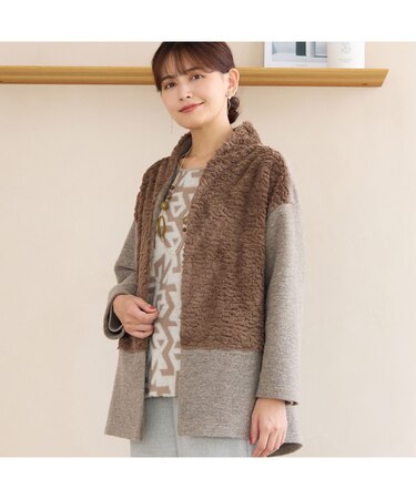 フロントフェイクファージャケット