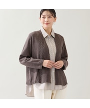 【日本製】ウール混カーディガン