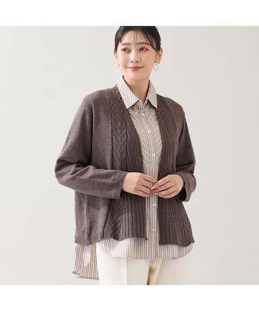 【日本製】ウール混カーディガン