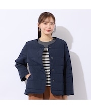 中綿ノーカラージャケット