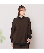 【手洗いOK・セットアップ対応】裏起毛ハイネックトップ