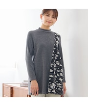 【洗える・日本製】サイドジャカードチュニック