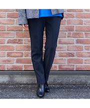 【保温素材・洗える・日本製】裏起毛デニムライクパンツ