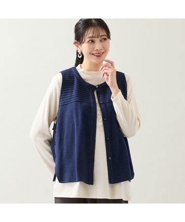 【洗える・3L/4Lサイズあり】ふんわり起毛ベスト