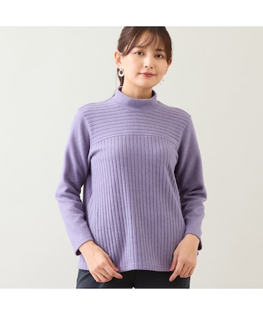 【洗える・日本製・アンサンブル可】起毛リブカットソー