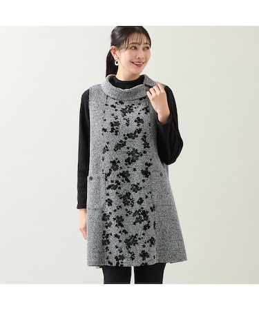 【3L/4Lサイズあり】ニットジャカードジャンパースカート