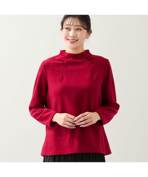 【洗える・日本製・3L/4Lサイズあり】ふっくら起毛カットソー