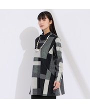 【M～4L】両面起毛チェックTシャツ