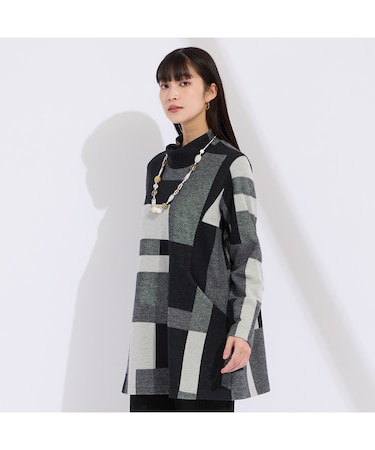 【M～4L】両面起毛チェックTシャツ