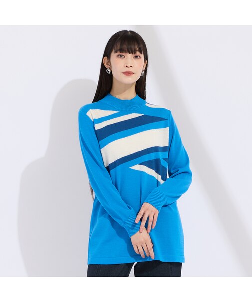 【L～４L】クロスボーダーニット