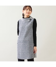 【洗える】ロールカラーチュニックベスト