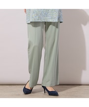 【手洗いOK・接触冷感・紫外線防止】マシュマロポンチ・フロントピンタックパンツ