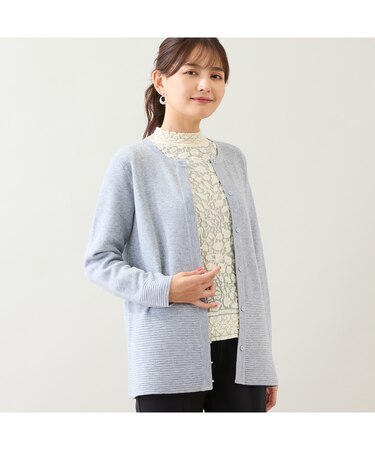 パールモチーフつきニットカーディガン