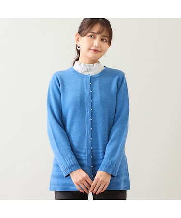 パールモチーフつきニットカーディガン