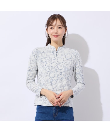 【洗える】ふくれジャカードプルオーバーTシャツ