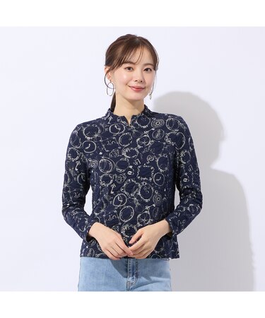 【洗える】ふくれジャカードプルオーバーTシャツ