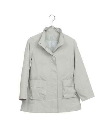 【はっ水】ツイルスタンドカラーライトコート