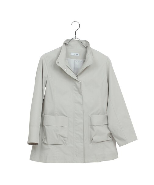 【はっ水】ツイルスタンドカラーライトコート