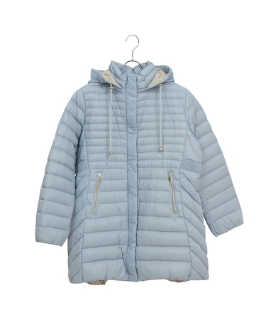 【L～4L】ナイロンタフタダウンコート