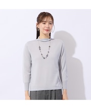 【アンサンブル対応】ウールシルクオフタートルニット