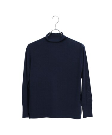 【アンサンブル対応】ウールシルクオフタートルニット