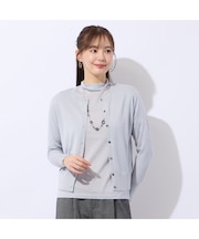 【アンサンブル対応】ウールシルクニットカーディガン