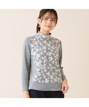 【洗える・日本製・アンサンブル可】フラワーオパールカットソー