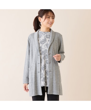 【洗える・アンサンブル可・3L/4Lサイズあり】ソフトニットカーディガン