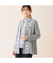 【洗える・アンサンブル可】フラワーオパールカーディガン
