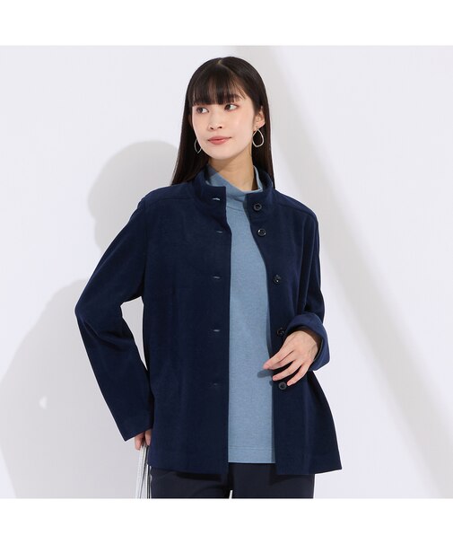 【M～4L】吸湿発熱スタンドカラーコート