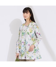 【M～4L】フラワープリントチュニック