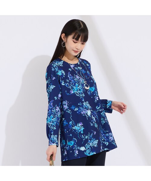 M～4L】フラワープリントチュニック｜ジュニアーオンラインショップの