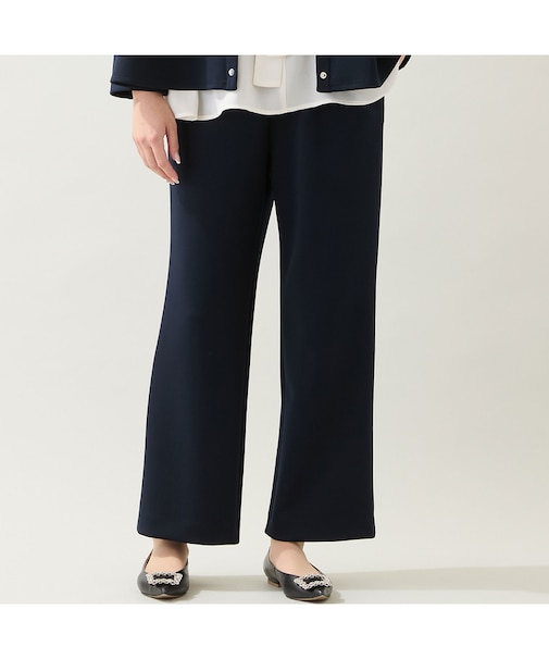 【洗える・快適ストレッチ・セットアップ可・3L/4Lサイズ】イージーワイドパンツ