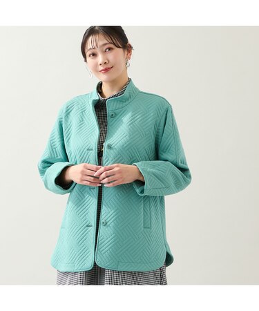 【3Lサイズあり】キルト風ジャカードジャケット