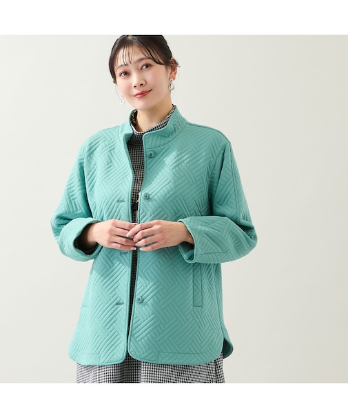 【3Lサイズあり】キルト風ジャカードジャケット