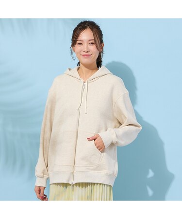 【手洗いOK】PISANOエンブレム刺繍入りメランジパーカー