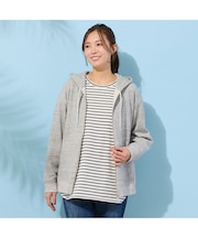 【手洗いOK】PISANOエンブレム刺繍入りメランジパーカー