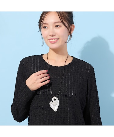 ハート型プレートネックレス