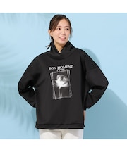 【手洗いOK】フラワープリントハイネックトップ