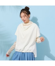 【手洗いOK・接触冷感・UVカット】フレンチスリーブ・ドレープジレ