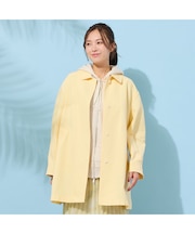 【接触冷感】デザインタックスリーブ・ステンカラーコート