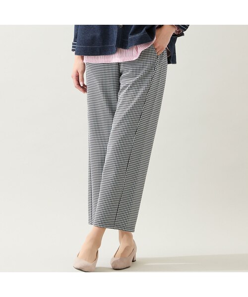 洗える・日本製・3L/4Lサイズあり】千鳥柄イージーパンツ｜ジュニアー