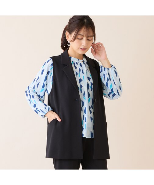 【洗える・セットアップ可】テーラードジレ