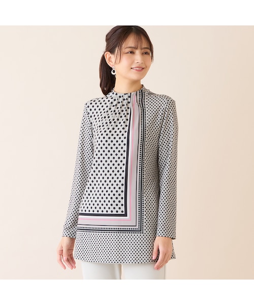 洗える・日本製】ドットパネル柄チュニック｜ジュニアーオンライン